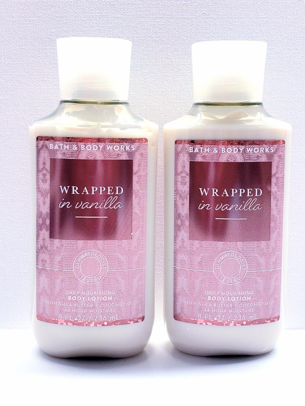 Bath & Body Works WRAPPED IN VANILLA Body Lotion, 8 fl oz (2 pcs)